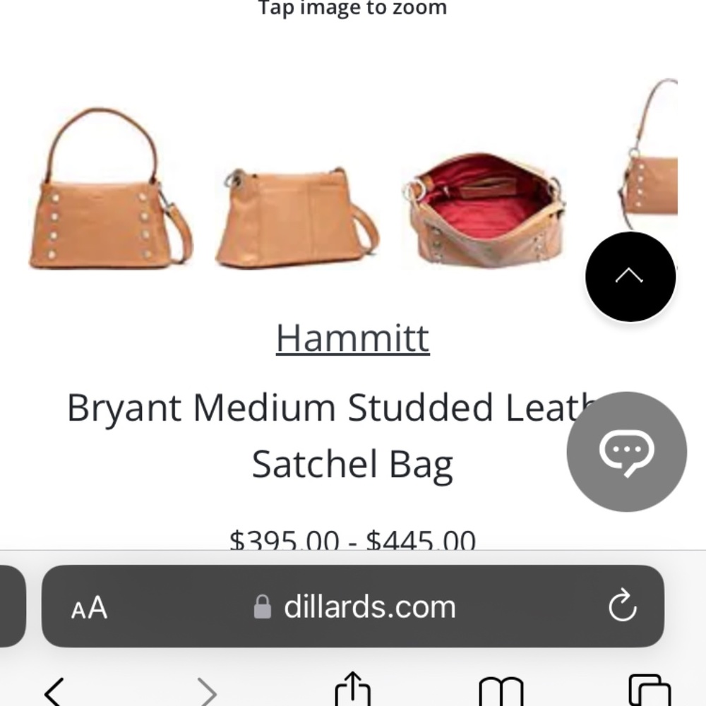 Sold but hv anthr  will post later Hammt Bryant Medium Studded Leath Satchel Bag
